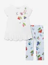 Monnalisa Printed Cotton T-shirt And Leggings Set