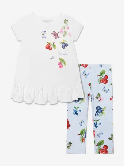 MONNALISA MONNALISA GIRLS FRUIT T-SHIRT AND LEGGINGS SET