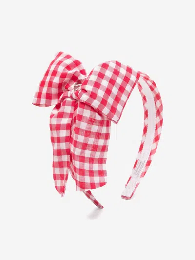 MONNALISA MONNALISA GIRLS GINGHAM BOW HEADBAND