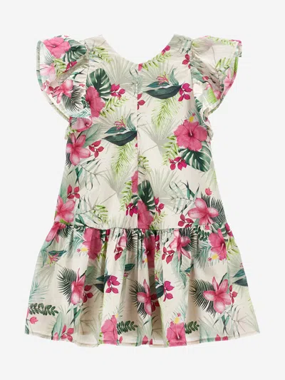 Monnalisa Babies'  Girls Jungle Dress In Beige