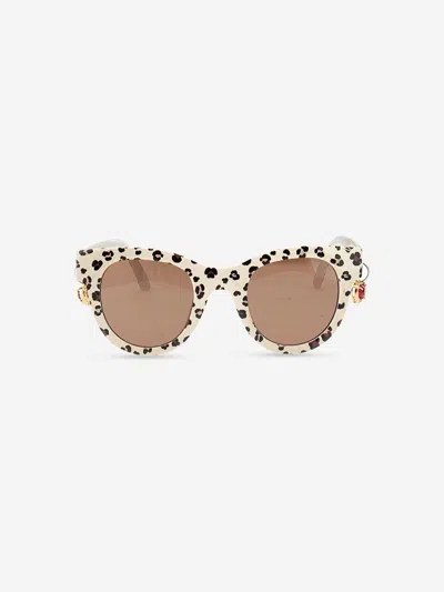 Monnalisa Girls Leopard Sunglasses With Case In Multicoloured