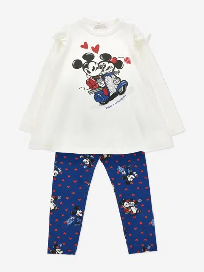 Monnalisa Babies' Girls Mickey And Minnie Leggings Set In Multi