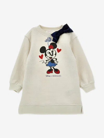 Monnalisa Babies' Girls Minnie Mouse Sweater Dress In White