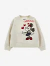 Monnalisa X Disney Minnie Mouse Embroidered Sweatshirt In White