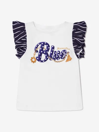 Monnalisa Babies'  Girls Nautical T-shirt In White