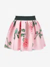Monnalisa Floral Skirt In Pink