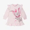 Monnalisa Girls Pink Cotton Disney Dress In Pink