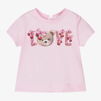 Monnalisa Babies' Girls Pink Cotton T-shirt