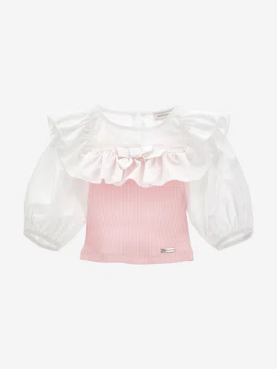 Monnalisa Kids' Girls Provenza Top In White