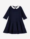 Monnalisa Girls Punto Milano Dress In Blue
