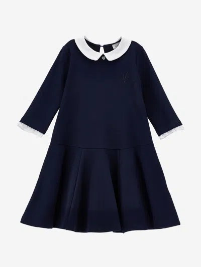 Monnalisa Babies'  Girls Punto Milano Dress In Blue