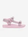 Monnalisa Hi-tech Sandals With Rhinestones In Pink