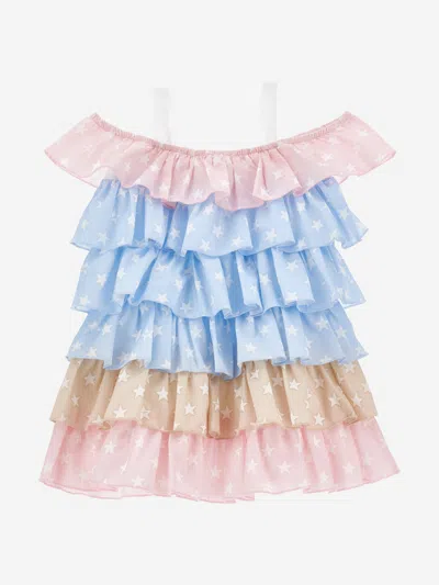 Monnalisa Babies' Girls Ruffle Sundress In Multicoloured