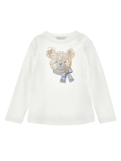 Monnalisa Girls' Short-sleeve T-shirt In White