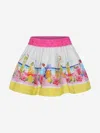 Monnalisa Graphic Print Flared Mini Skirt In Multicoloured