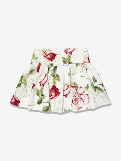 Monnalisa Kids' Girls Skirt S 14 Yrs Ivory