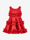 Monnalisa Popelinekleid Mit Rüschen In Red