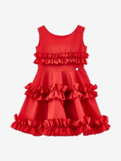 MONNALISA MONNALISA GIRLS SLEEVELESS RUCHED DRESS