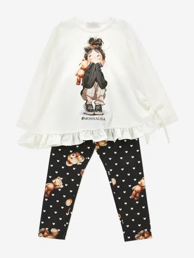 Monnalisa Babies' Girls T-shirt And Leggings Set In Multi