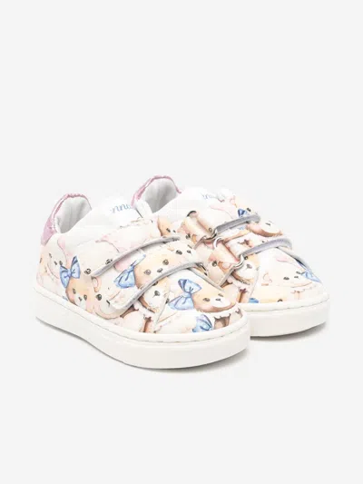 Monnalisa Kids'  Girls Teddy Bear Trainers In Multicoloured