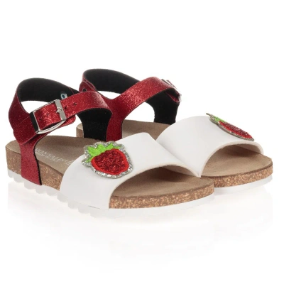 Monnalisa Girls Teen Red Strawberry Sandals