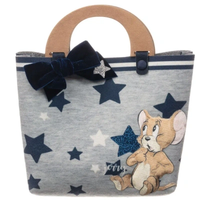 Monnalisa Kids' Girls Tom & Jerry Handbag (22cm) In Blue