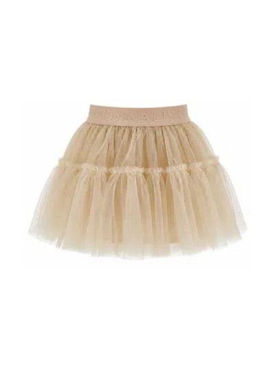 Monnalisa Ruffled Tulle Skirt In Yellow