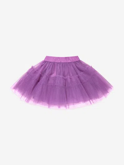 Monnalisa Kids' Logo-waistband Tulle Tutu In Purple