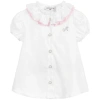 MONNALISA GIRLS WHITE COTTON BLOUSE