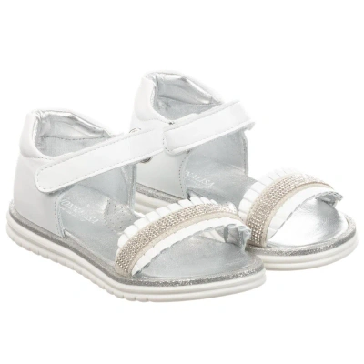 Monnalisa Babies' Girls White Leather Sandals