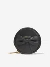 Monnalisa Bow-detail Leather Wrist Bag In Black