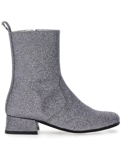 Monnalisa Kids'   Glitter Ankle Boot In Burnished Glitter