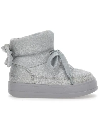 Monnalisa Kids'   Glitter Boots In Silver