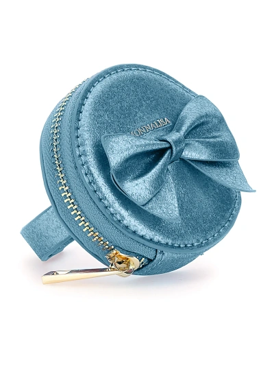 Monnalisa Glitter Bracelet Purse In Light Blue