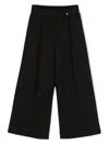 Monnalisa Broderie-anglaise Flared Trousers In Brown