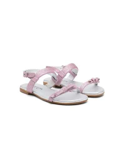 Monnalisa Kids' Glitter-detailed Sandals In Pink