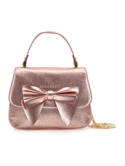 Monnalisa Glitter Handbag In Rosa Fairy Tale
