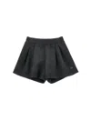 Monnalisa Glitter Polka Dot Bermuda Shorts In Medium Grey + Silver