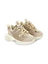 Monnalisa Glitter Sneakers In Neutral