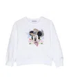Monnalisa Minnie Print Sweatshirt In White