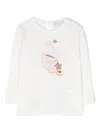 Monnalisa Graphic-print Cotton Blouse In White