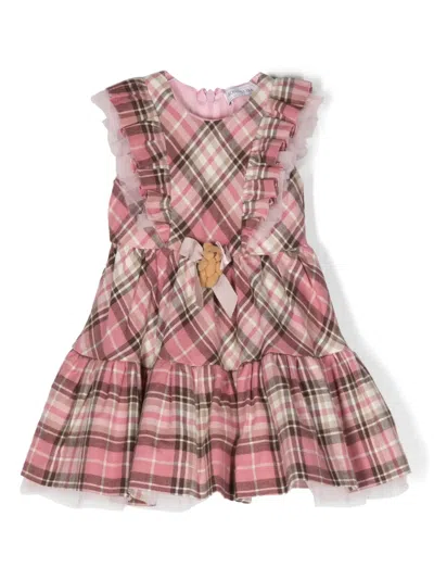 Monnalisa Babies' Graphic-print Cotton Dress In Pink