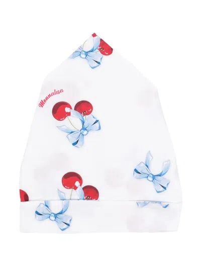 Monnalisa Babies' Graphic-print Cotton Head Band In White