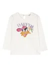 Monnalisa Graphic-print Cotton T-shirt In White