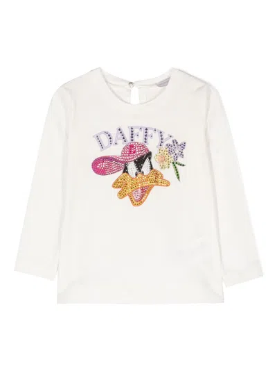 Monnalisa Kids' Graphic-print Cotton T-shirt