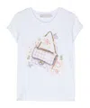 Monnalisa Graphic-print Jersey-texture T-shirt In White