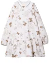 Monnalisa Graphic-print Long-sleeve Dress In White