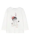 Monnalisa Graphic-print Long-sleeve T-shirt In White