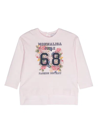 Monnalisa Kids' Graphic-print T-shirt In Pink