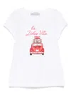 Monnalisa Graphic-print T-shirt In White